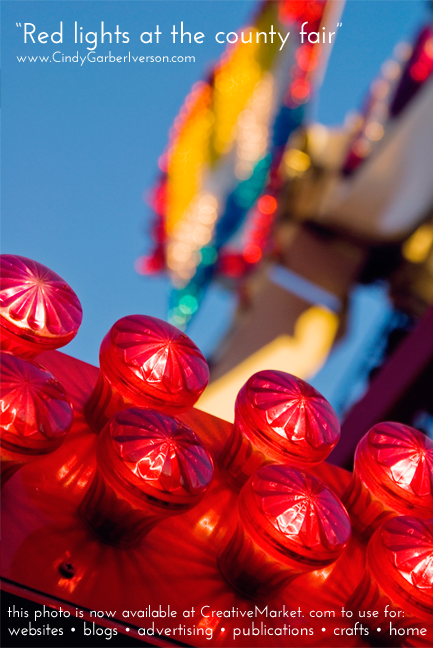 Red lights at the county fair by Cindy Garber Iverson