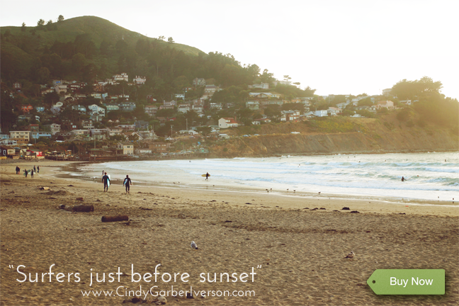 Surfers just before sunset-Cindy Garber Iverson