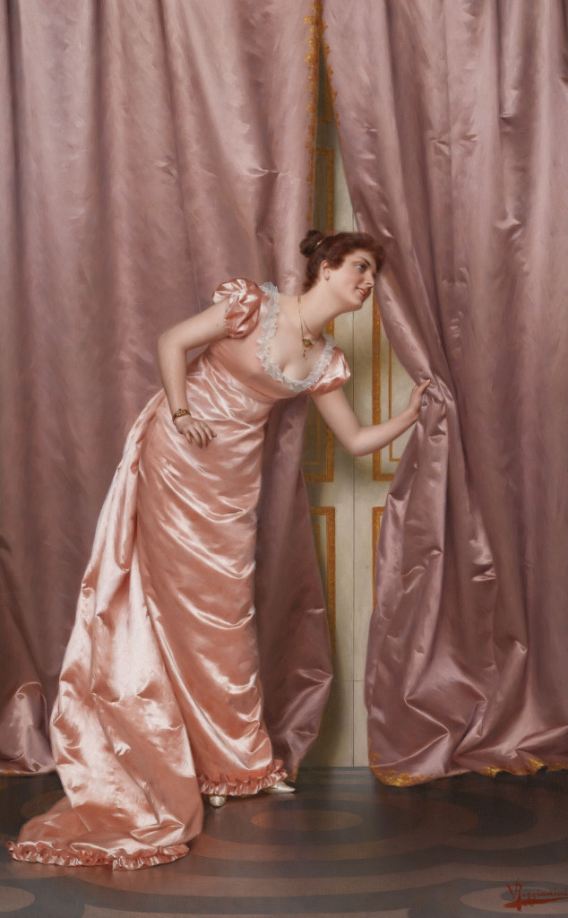 Eavesdropping by Vittorio Reggianini (1858–1938) in the public domain 